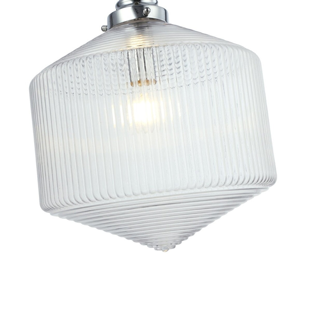 Jefferson Large Rod Pendant Clear Chrome - LOI1001251A