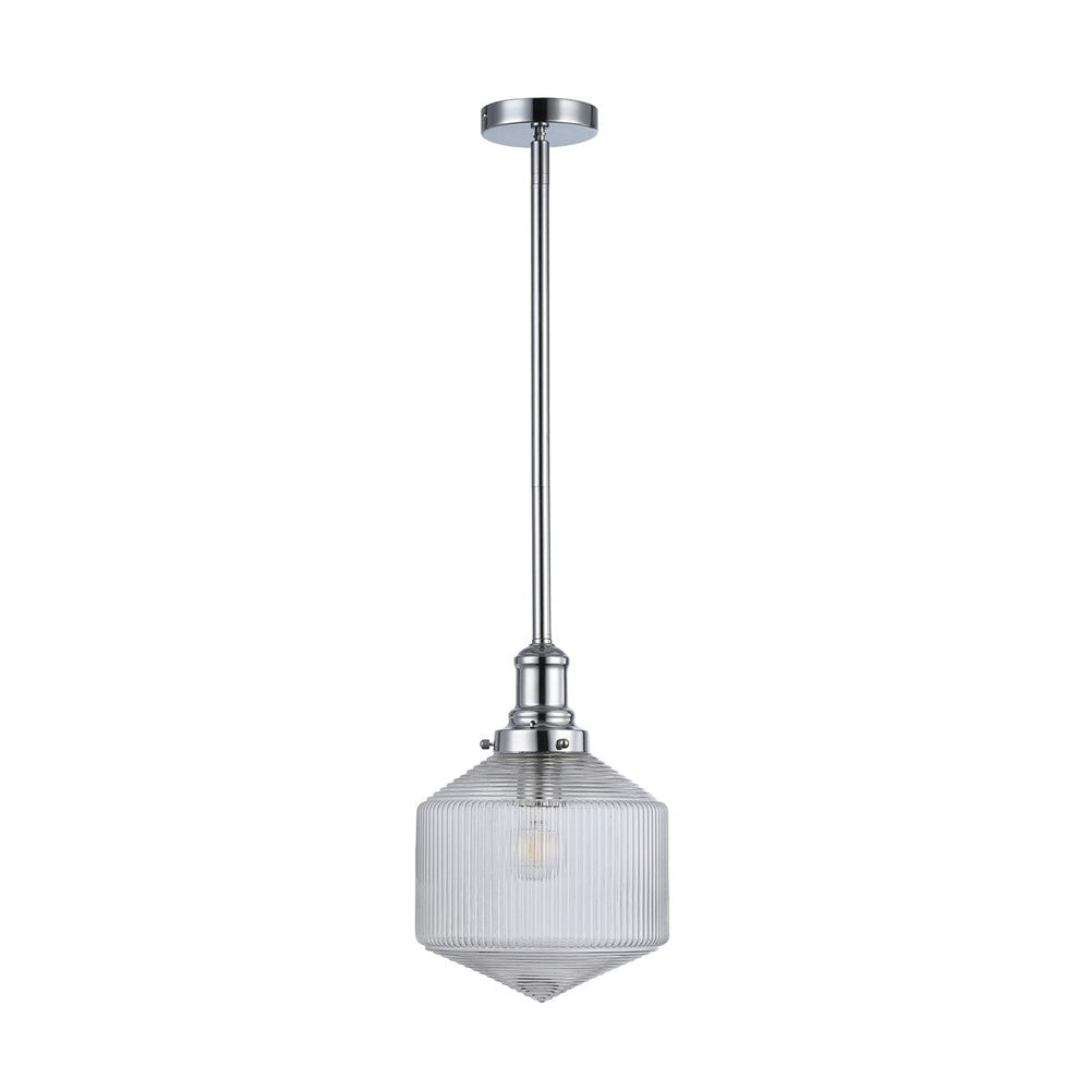 Jefferson Small Rod Pendant Clear Chrome - LOI1001252A