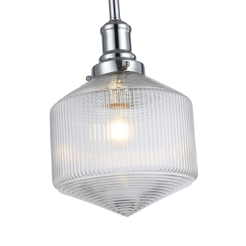 Jefferson Small Rod Pendant Clear Chrome - LOI1001252A