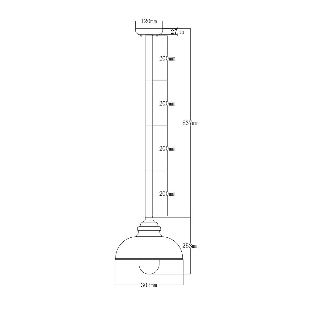 Parkway Outdoor Rod Pendant Antique Bronze - LOI1001393