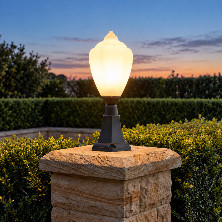 Newry Large Outdoor Pillar Mount Matt Black - LOI1001654