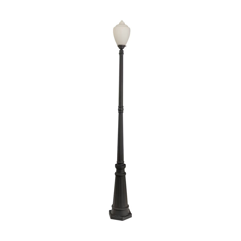 Newry Large Standard Outdoor Garden Post Light Matt Black - LOI1001655