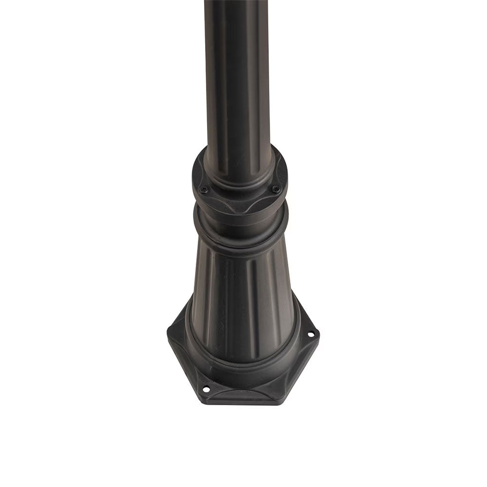 Newry Large Standard Outdoor Garden Post Light Matt Black - LOI1001655