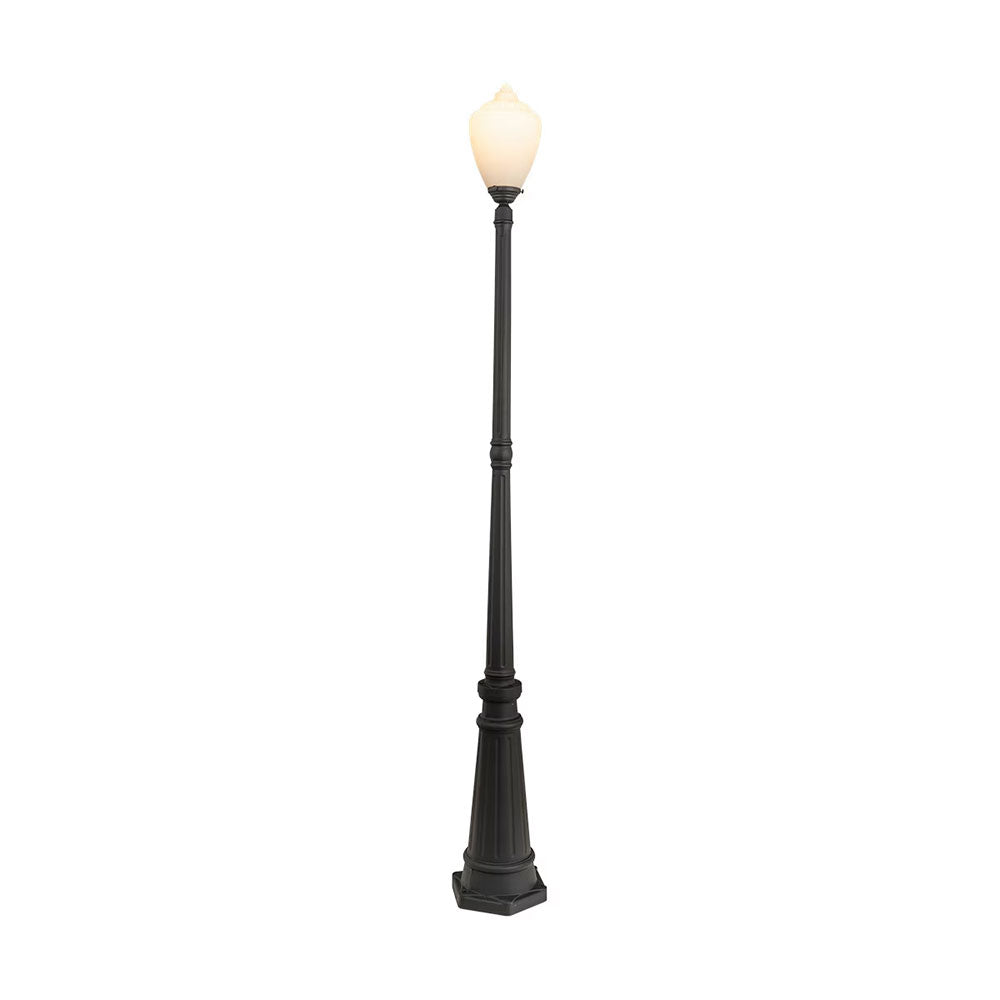 Newry Large Standard Outdoor Garden Post Light Matt Black - LOI1001655