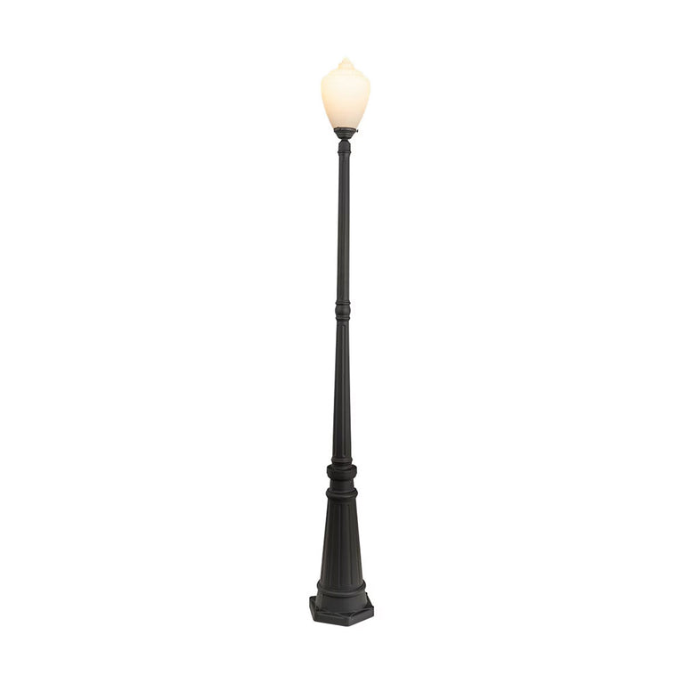 Newry Large Standard Outdoor Garden Post Light Matt Black - LOI1001655