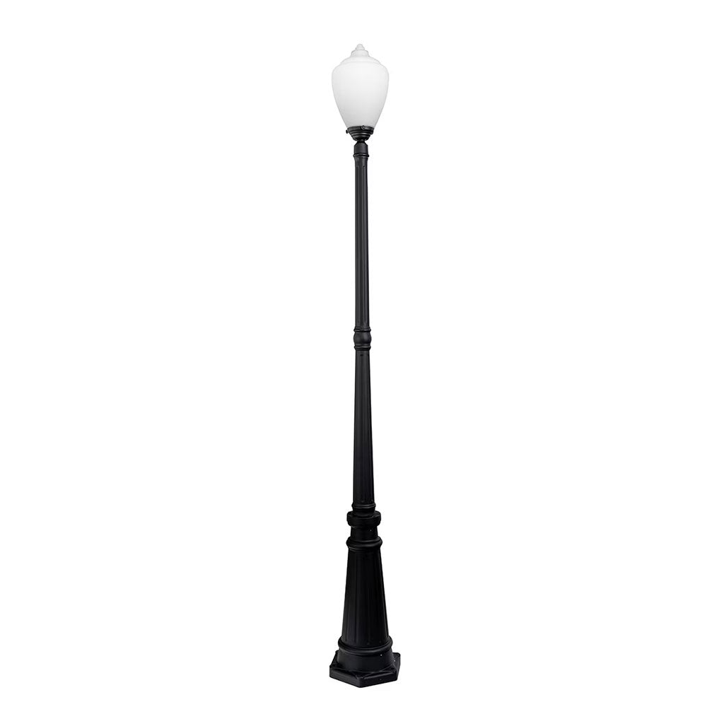 Newry Large Standard Outdoor Garden Post Light Matt Black - LOI1001655