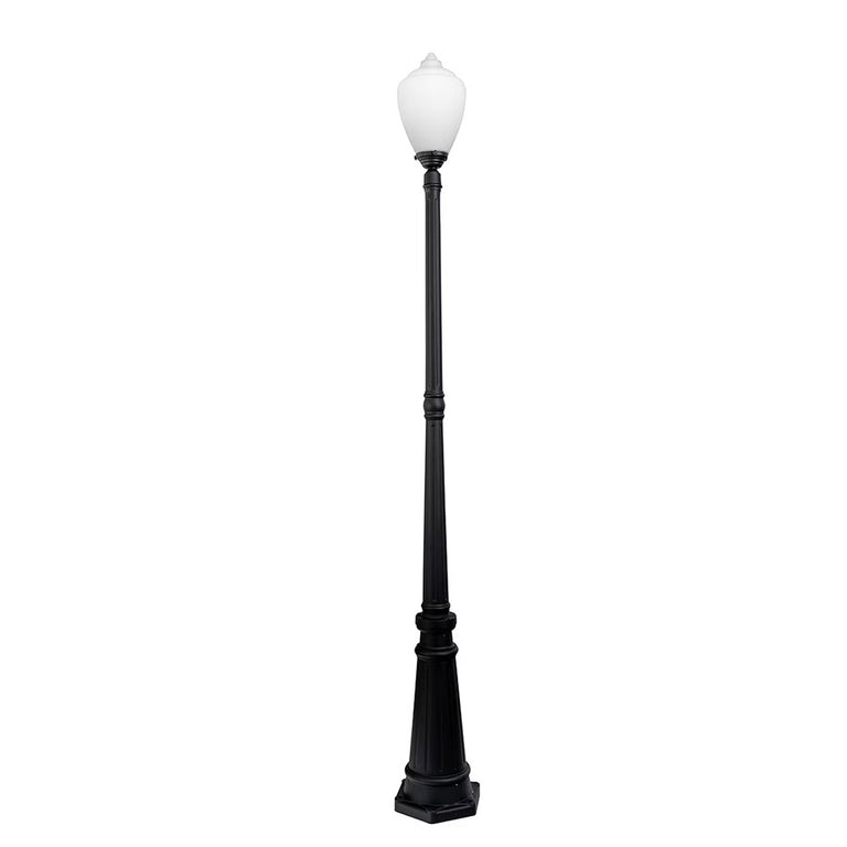 Newry Large Standard Outdoor Garden Post Light Matt Black - LOI1001655