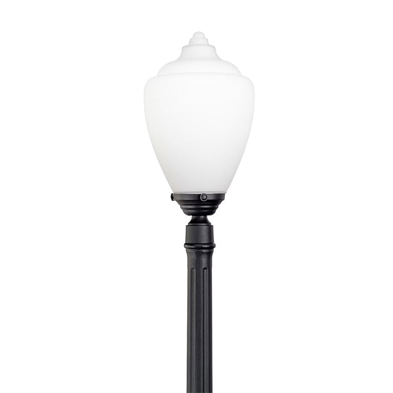 Newry Large Standard Outdoor Garden Post Light Matt Black - LOI1001655