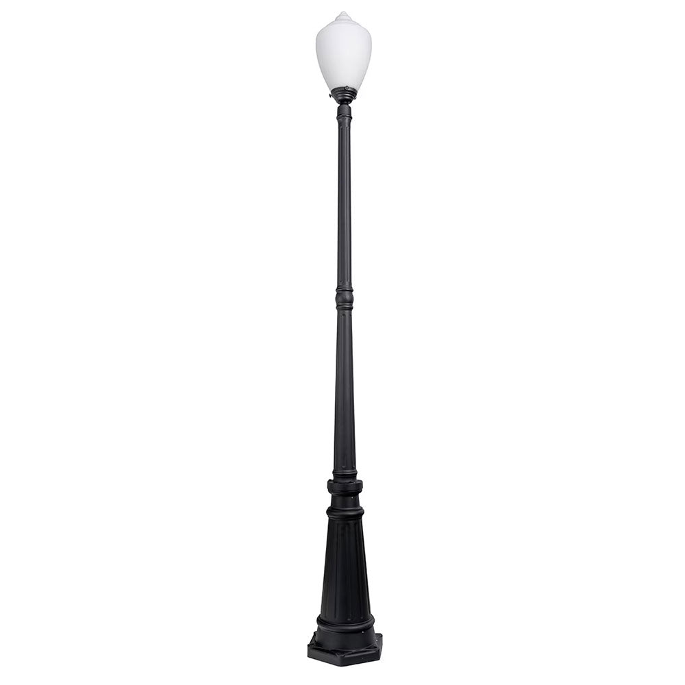 Newry Large Standard Outdoor Garden Post Light Matt Black - LOI1001655