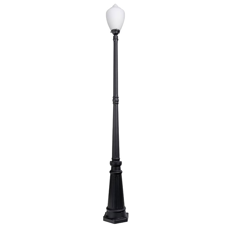 Newry Large Standard Outdoor Garden Post Light Matt Black - LOI1001655