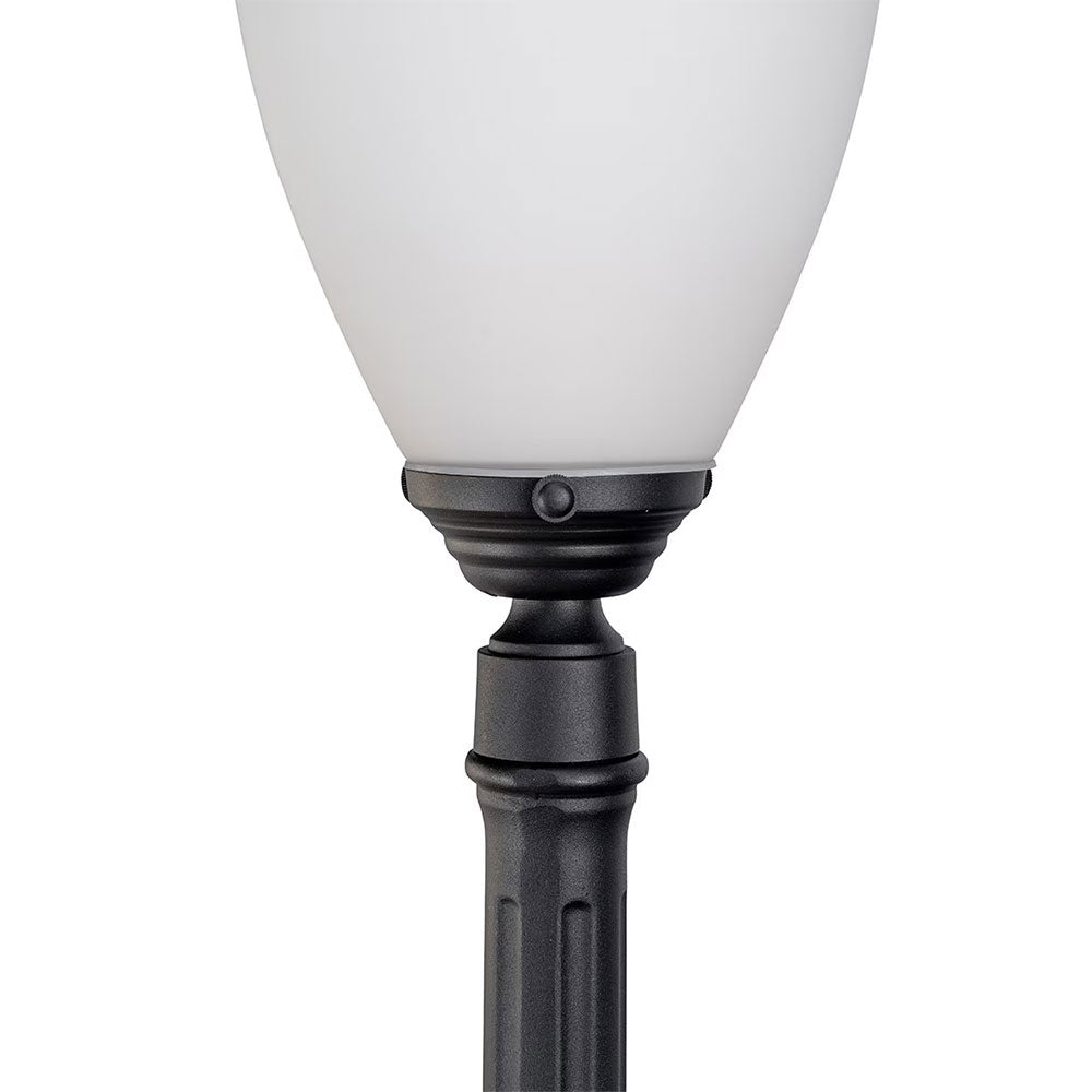 Newry Large Standard Outdoor Garden Post Light Matt Black - LOI1001655