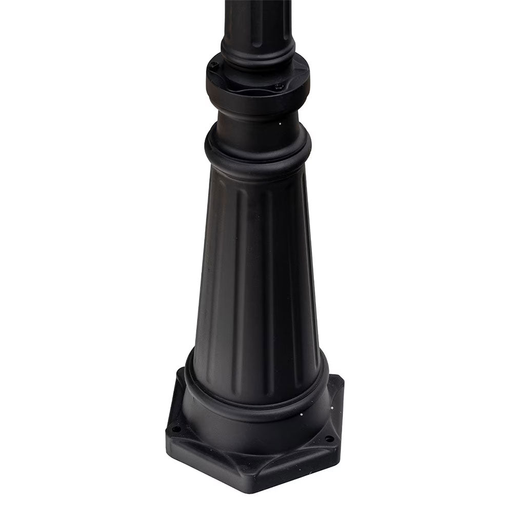 Newry Large Standard Outdoor Garden Post Light Matt Black - LOI1001655