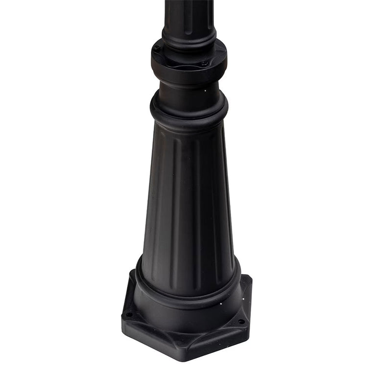 Newry Large Standard Outdoor Garden Post Light Matt Black - LOI1001655