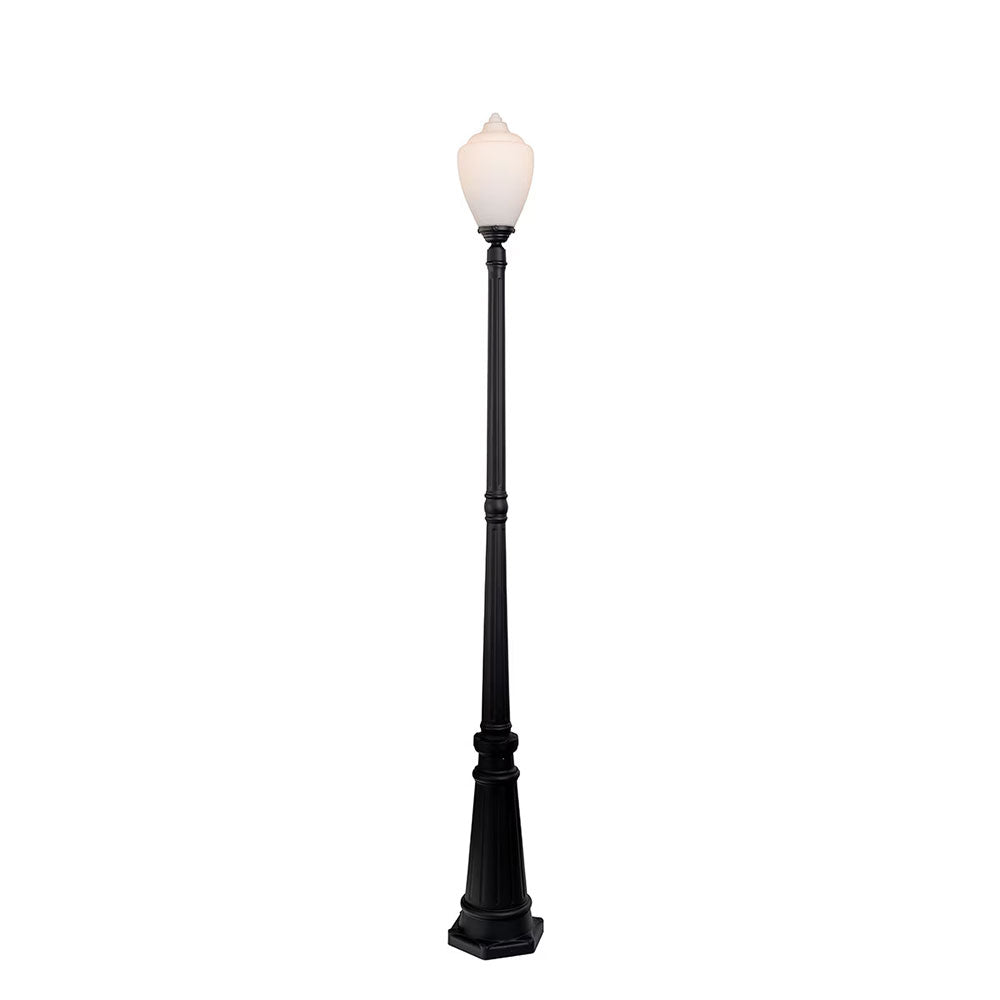 Newry Large Standard Outdoor Garden Post Light Matt Black - LOI1001655