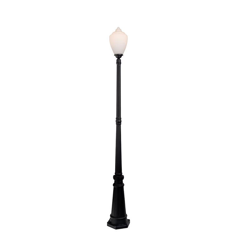 Newry Large Standard Outdoor Garden Post Light Matt Black - LOI1001655