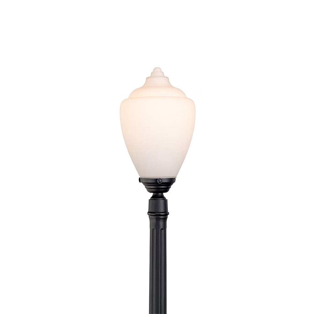 Newry Large Standard Outdoor Garden Post Light Matt Black - LOI1001655
