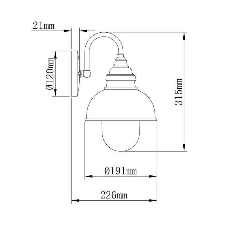 Parkway Small Exterior Wall Light Antique Bronze - LOI1001666