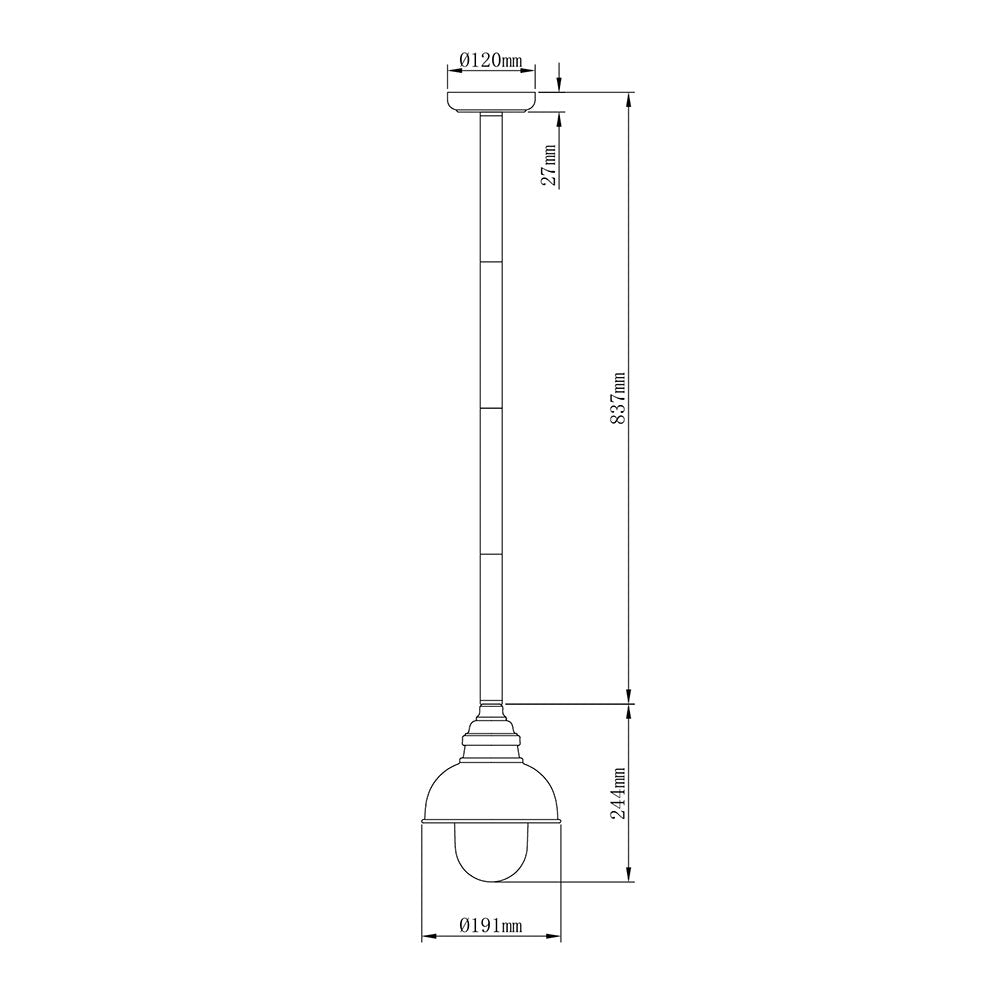 Parkway Small Rod Pendant Antique Bronze - LOI1001668