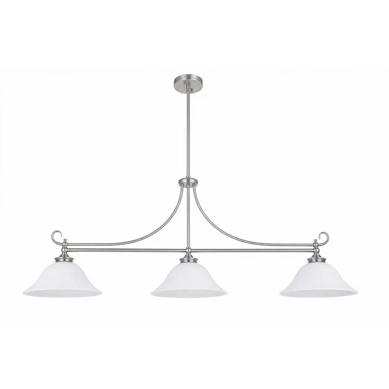 Dallas 3 Light Bench Pendant Brushed Nickel - LOI1001674
