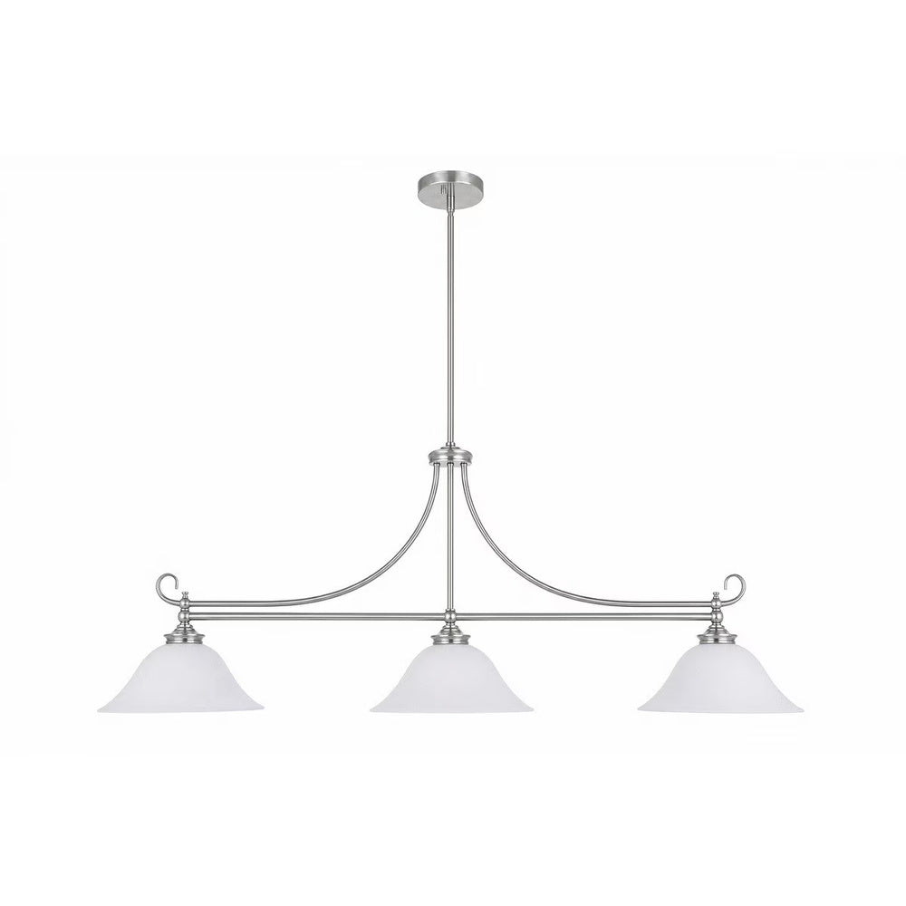 Dallas 3 Light Bench Pendant Brushed Nickel - LOI1001674