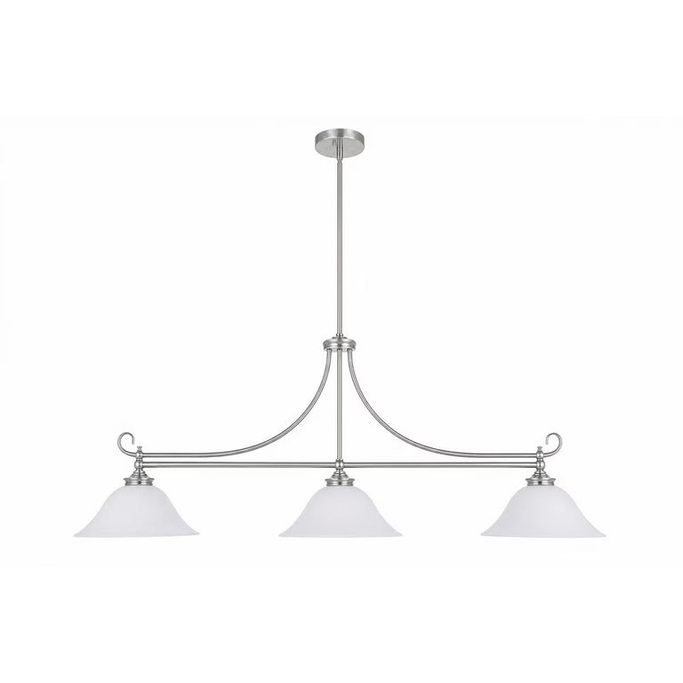 Dallas 3 Light Bench Pendant Brushed Nickel - LOI1001674