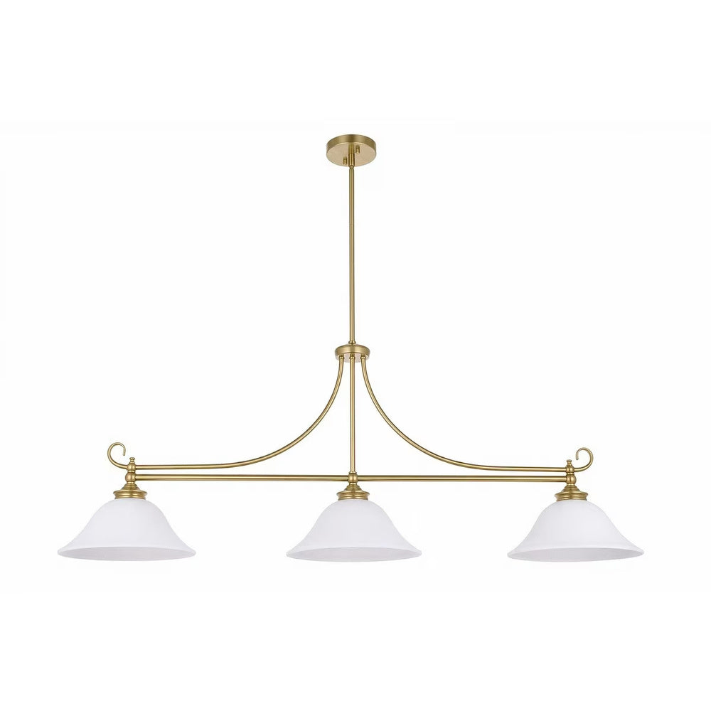 Dallas 3 Light Bench Pendant Satin Brass - LOI1001675