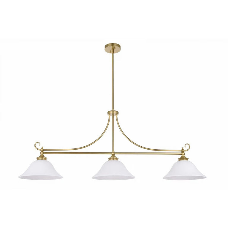 Dallas 3 Light Bench Pendant Satin Brass - LOI1001675