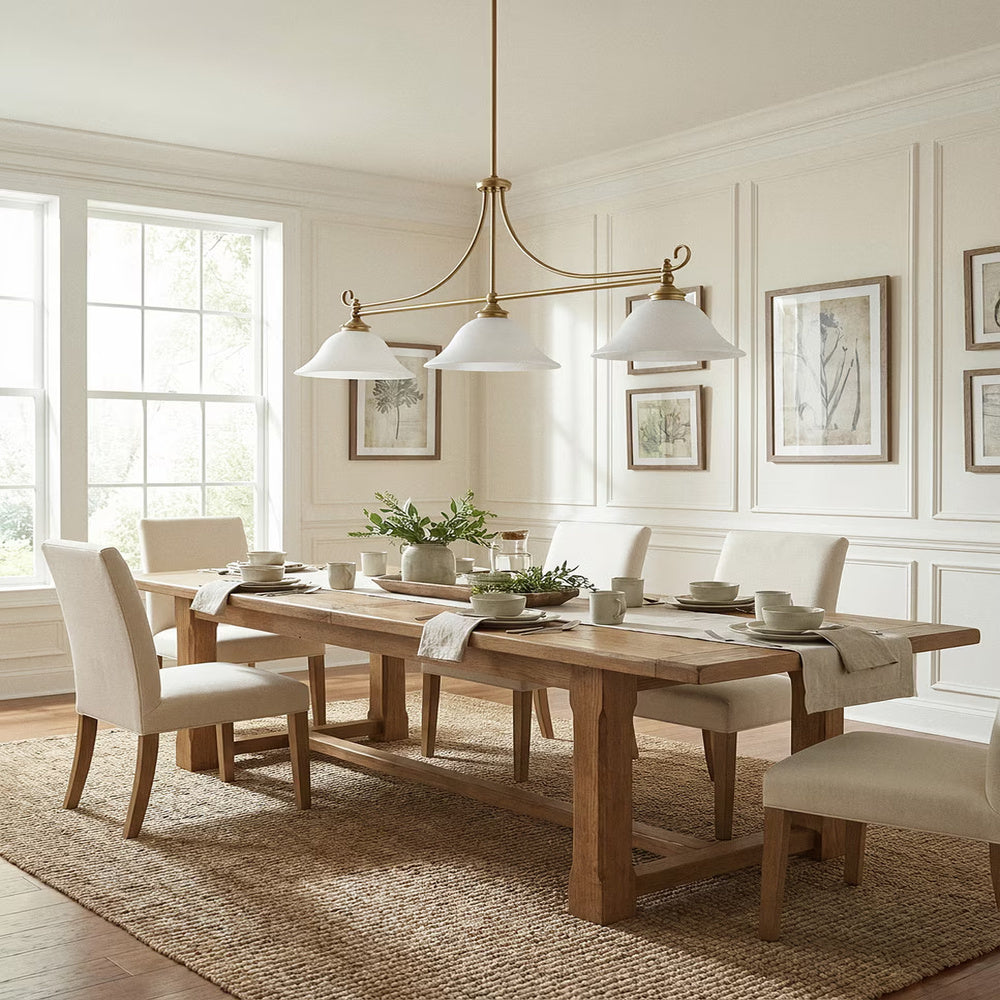 Dallas 3 Light Bench Pendant Satin Brass - LOI1001675