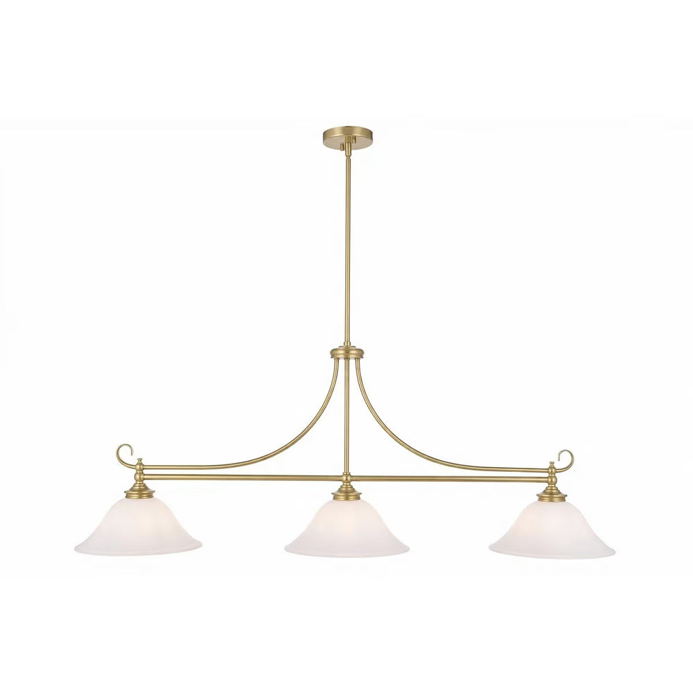 Dallas 3 Light Bench Pendant Satin Brass - LOI1001675