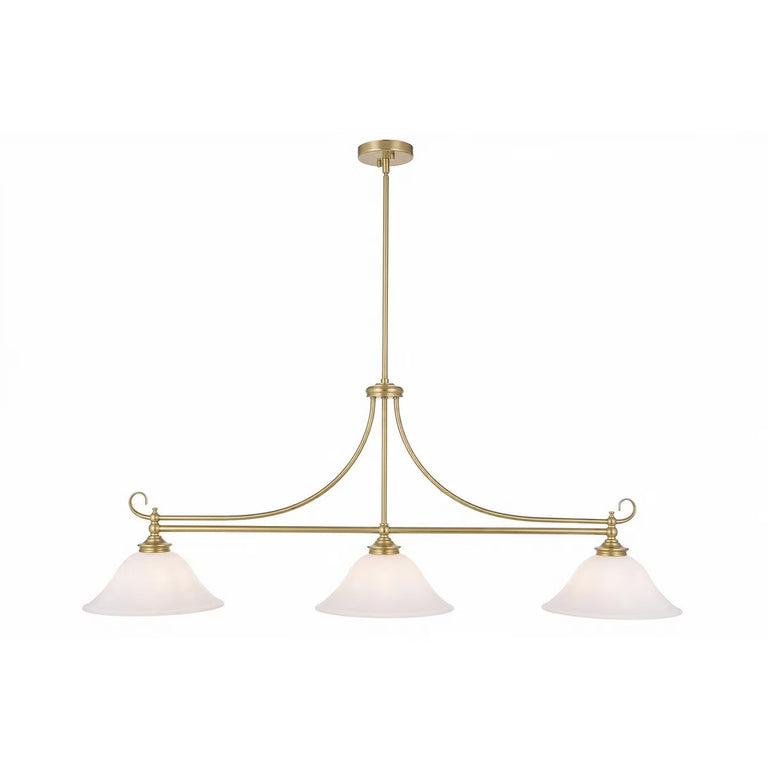 Dallas 3 Light Bench Pendant Satin Brass - LOI1001675