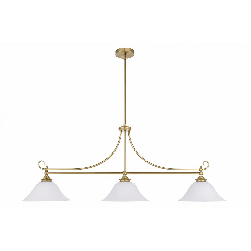 Dallas 3 Light Bench Pendant Satin Brass - LOI1001675