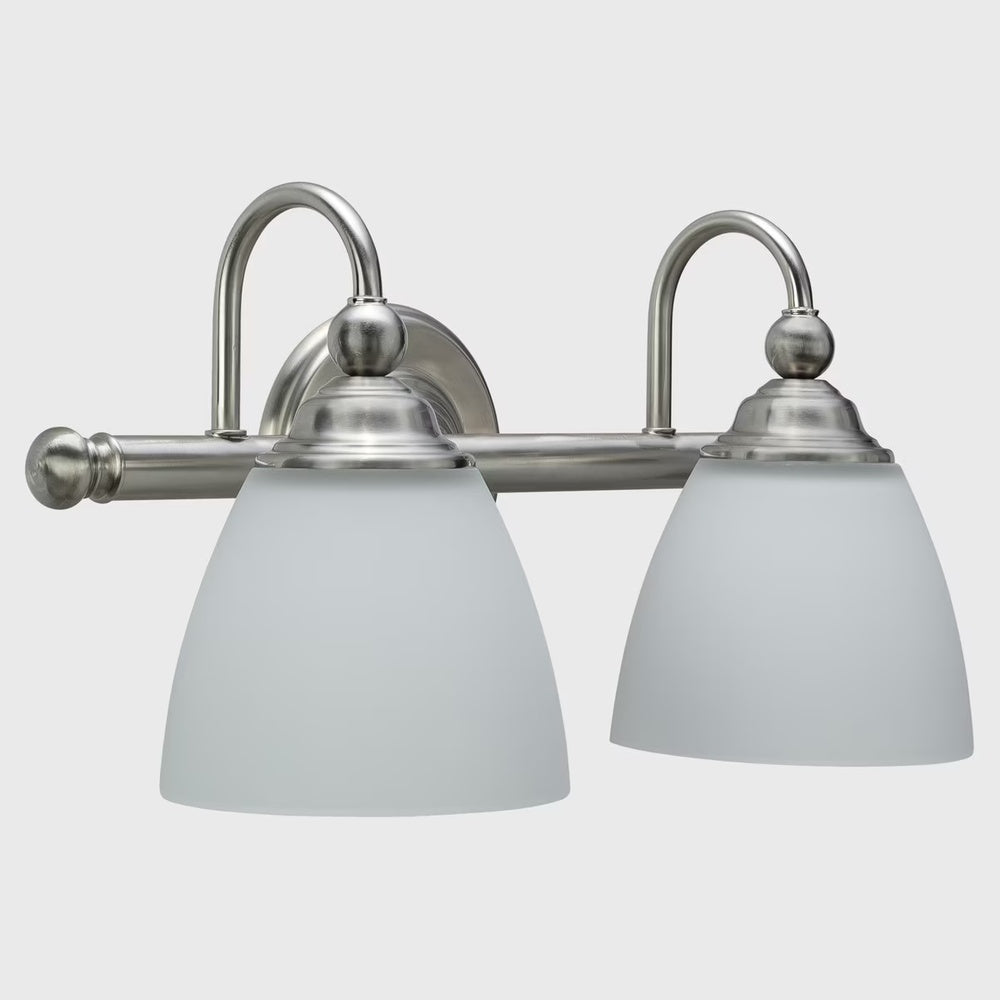 Nova 2 Light Wall Bracket Brushed Nickel - LOI1001712