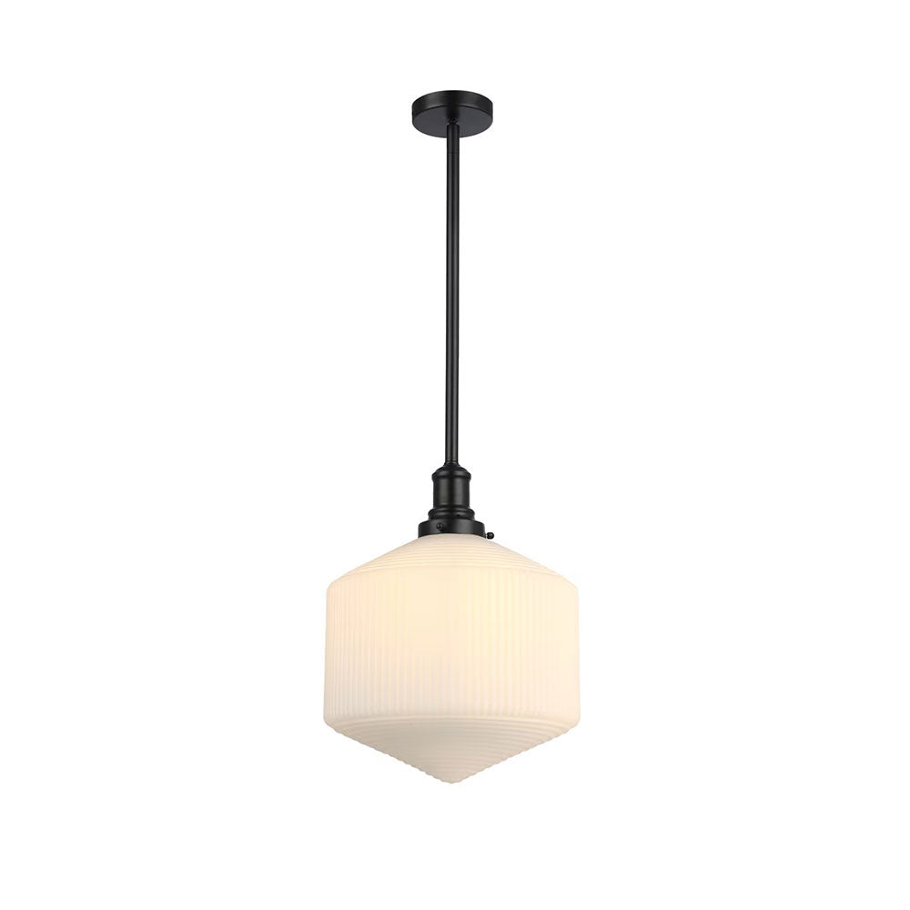 Jefferson Large Rod Pendant Opal Matt / Matt Black - LOI1001716A