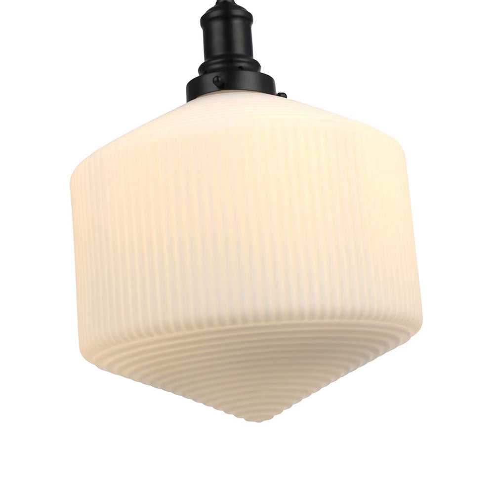 Jefferson Large Rod Pendant Opal Matt / Matt Black - LOI1001716A