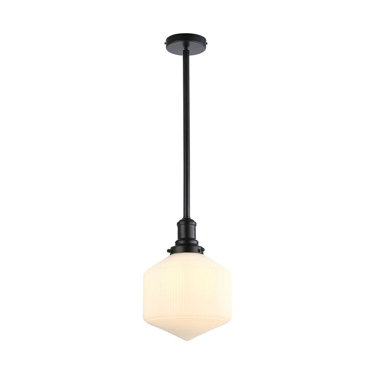 Jefferson Small Rod Pendant Opal Matt / Matt Black - LOI1001717A