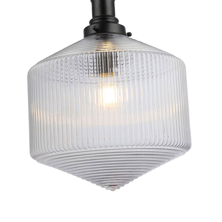 Jefferson Large Rod Pendant Clear / Matt Black - LOI1001718A