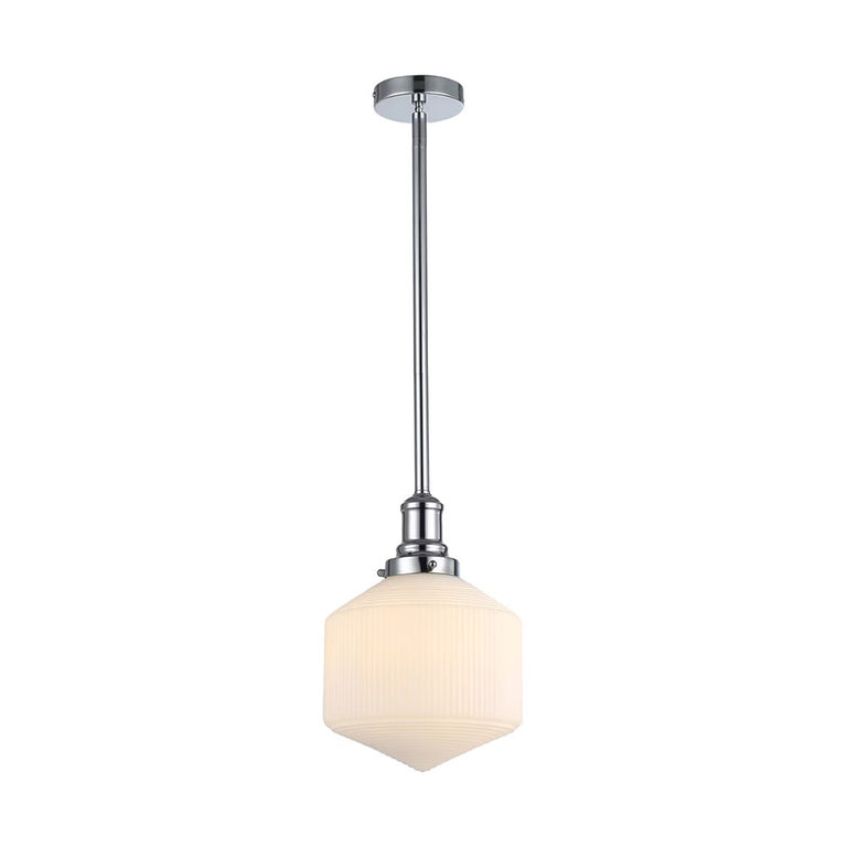Jefferson Small Rod Pendant Opal Matt / Chrome - LOI1001724A