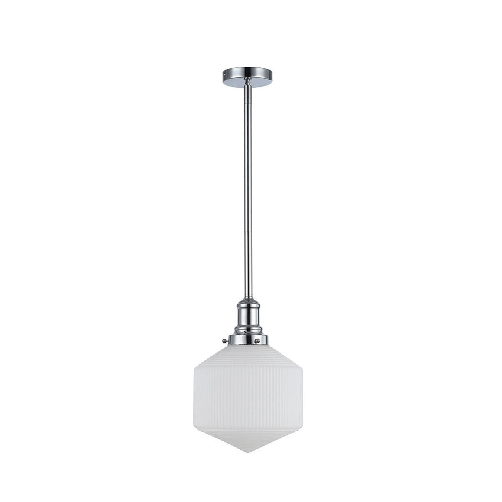 Jefferson Small Rod Pendant Opal Matt / Chrome - LOI1001724A