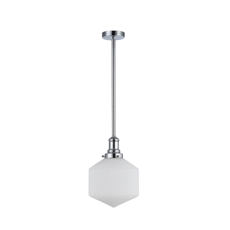Jefferson Small Rod Pendant Opal Matt / Chrome - LOI1001724A