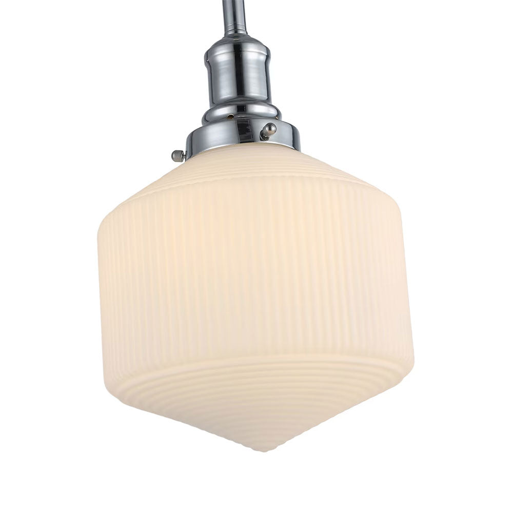 Jefferson Small Rod Pendant Opal Matt / Chrome - LOI1001724A