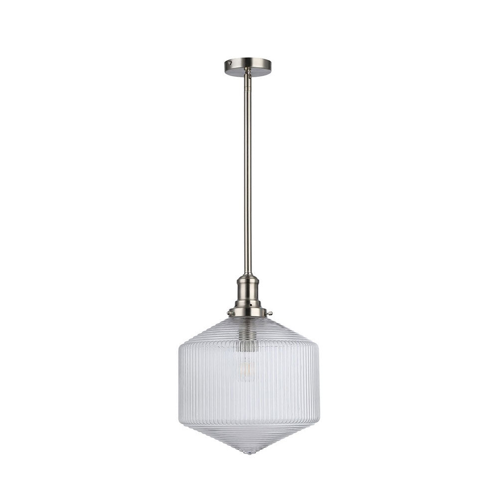 Jefferson Large Rod Pendant Clear / Brushed Nickel - LOI1001728A