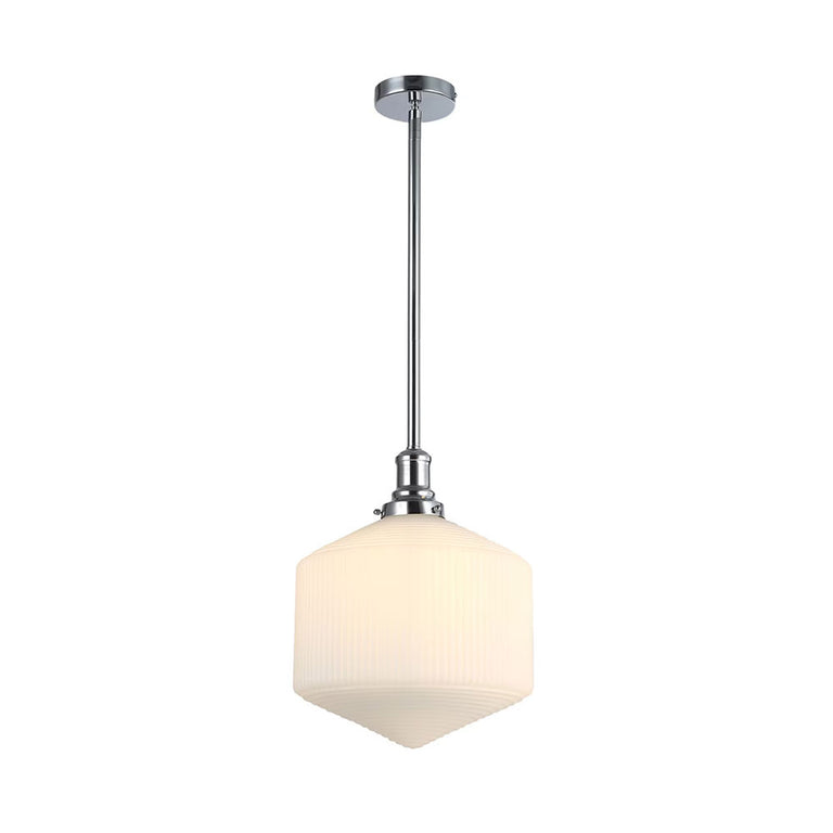 Jefferson Large Rod Pendant Opal Matt / Chrome - LOI1001729A