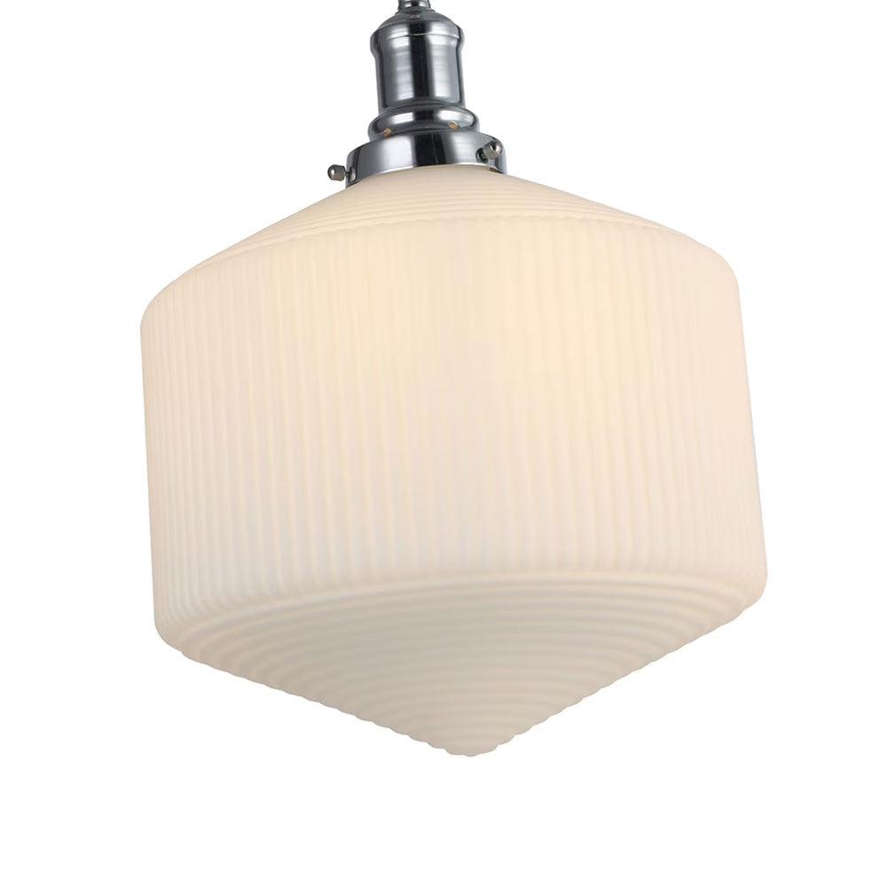 Jefferson Large Rod Pendant Opal Matt / Chrome - LOI1001729A