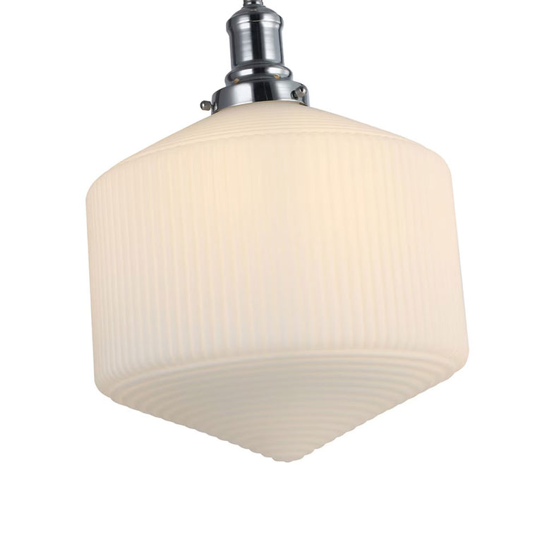 Jefferson Large Rod Pendant Opal Matt / Chrome - LOI1001729A