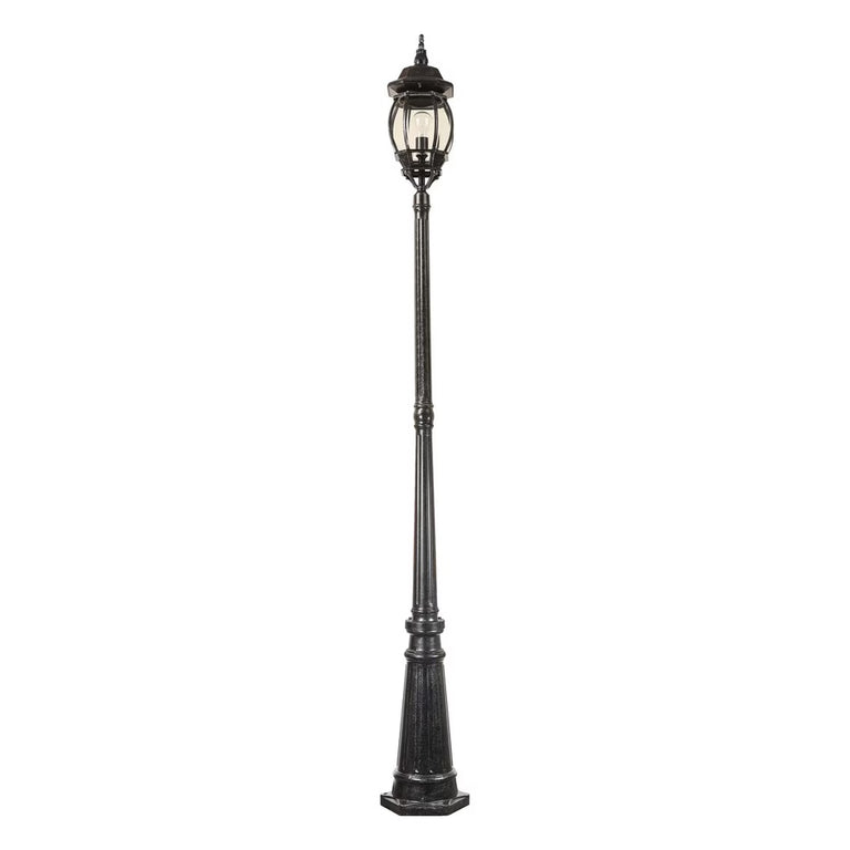 Flinders Medium IP44 Post Top On 3 Piece Post Antique Black - LOI1001739