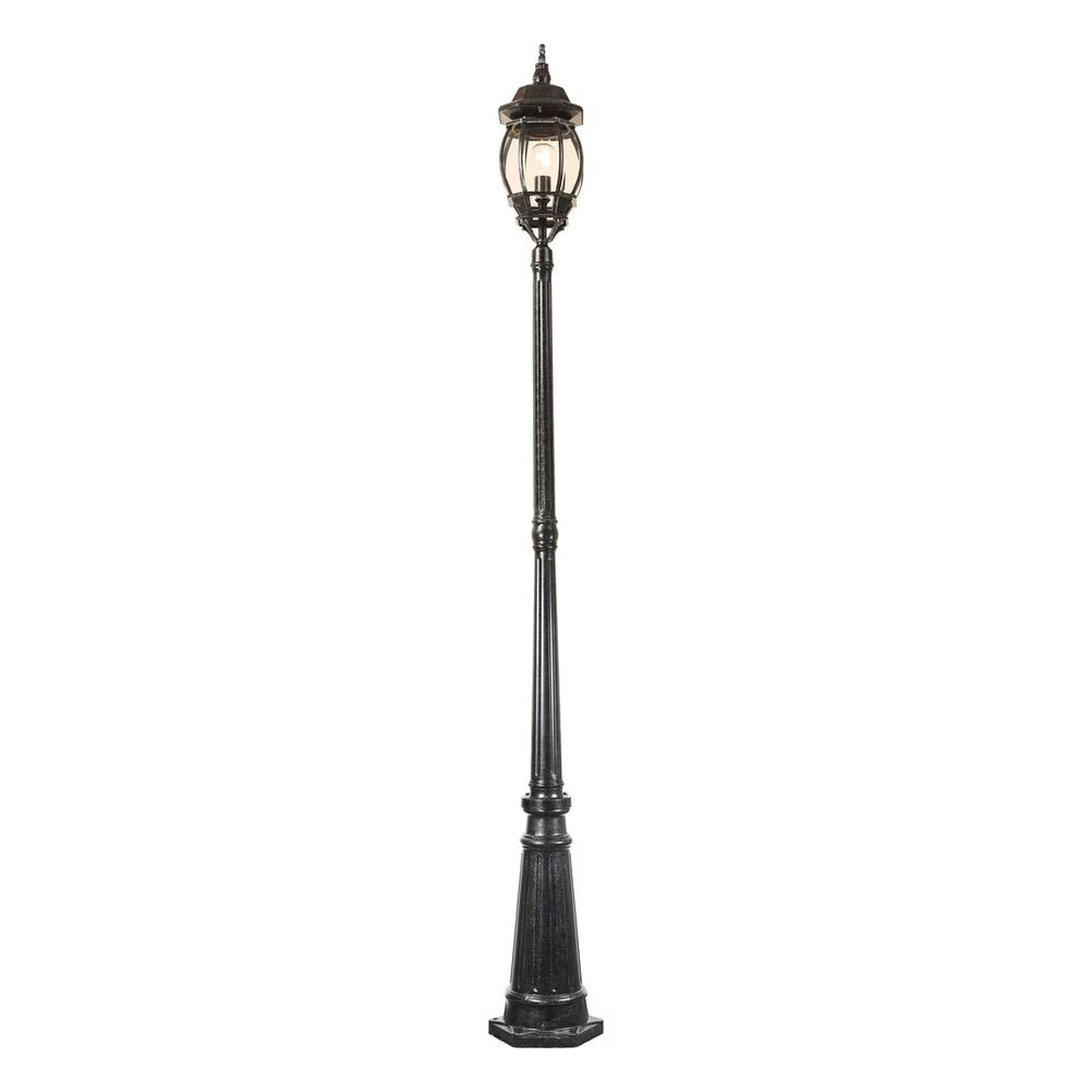 Flinders Medium IP44 Post Top On 3 Piece Post Antique Black - LOI1001739