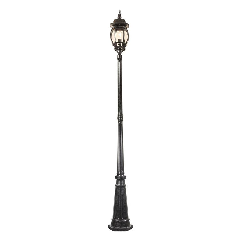 Flinders Medium IP44 Post Top On 3 Piece Post Antique Black - LOI1001739