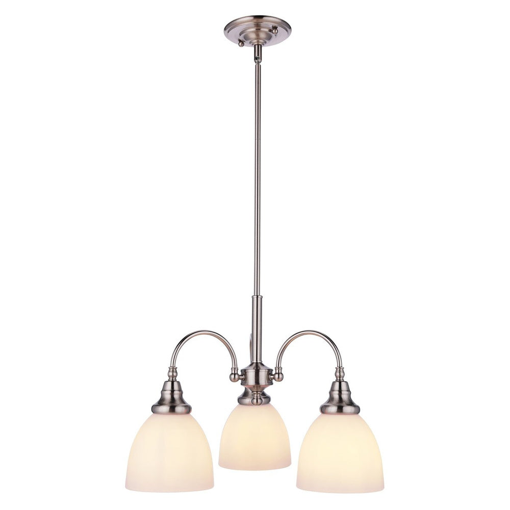 Benson 3 Light Pendant Arms Down Brushed Nickel - LOI1001748A