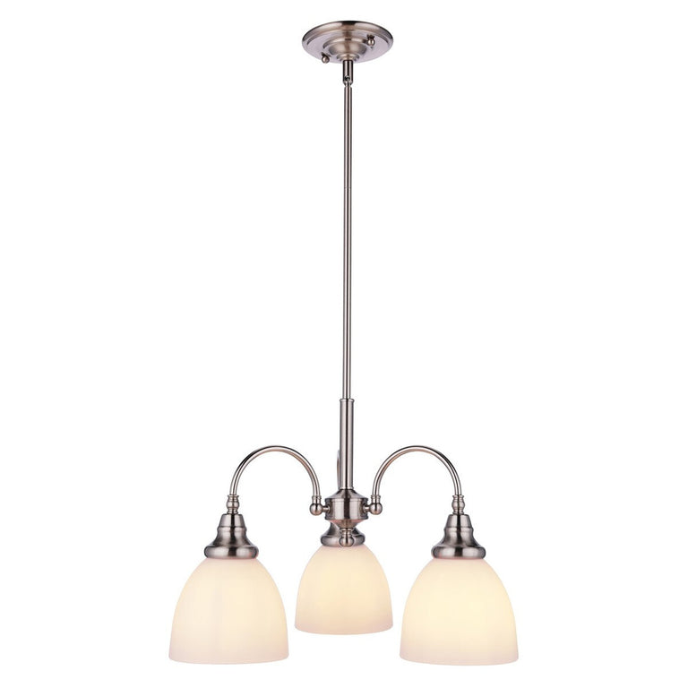 Benson 3 Light Pendant Arms Down Brushed Nickel - LOI1001748A