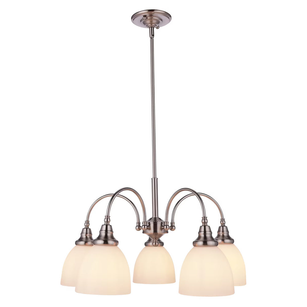 Benson 5 Light Pendant Arms Down Brushed Nickel - LOI1001749A